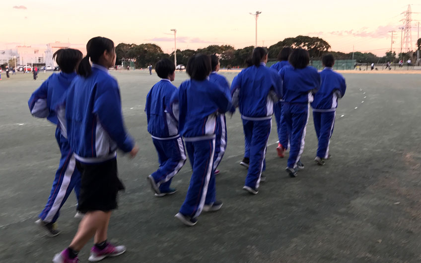 ランニング バスケットボール部(女子)/ランニングの様子です。